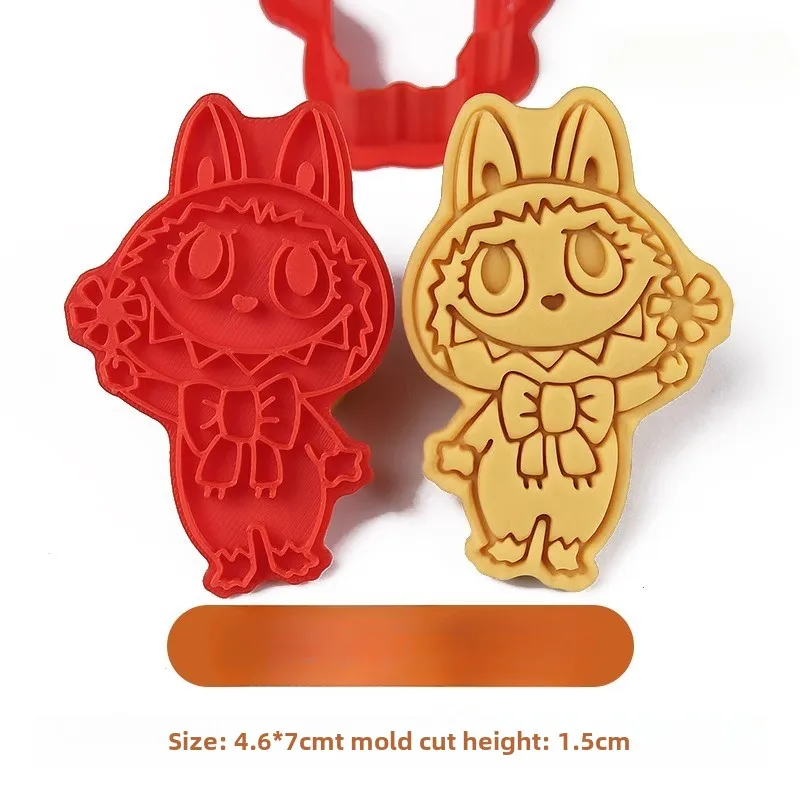 LABUBU Cookie Cutter Anime 3D Pressable Biscuit Mold Confectionery Cookie Stamp Baking Pastry Kitchen Bakeware Tools Cake Decor LABUBU Cookie Cutter Anime 3D Pressable Biscuit Mold Confectionery Cookie Stamp Baking Pastry Kitchen Bakeware Tools Cake Decor