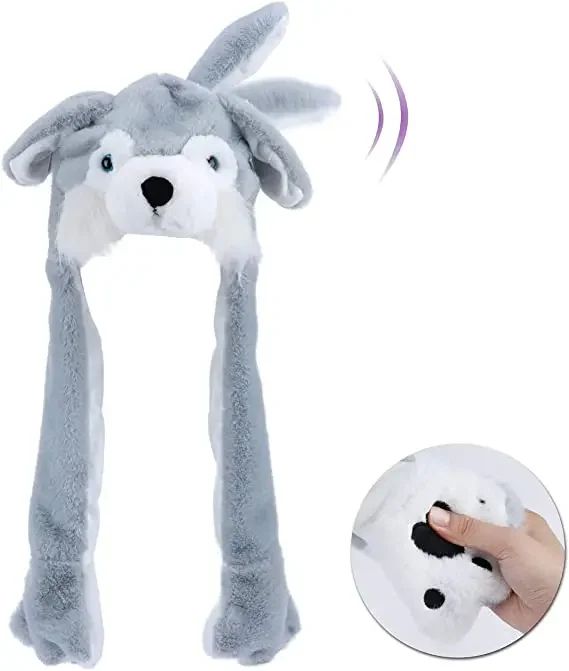 Adorable Moving Bunny Ears Hat - Kawaii Plush Toy Gift for Children, Kids, and Adults - Fun Cartoon Cap for Playtime Adorable Moving Bunny Ears Hat - Kawaii Plush Toy Gift for Children, Kids, and Adults - Fun Cartoon Cap for Playtime