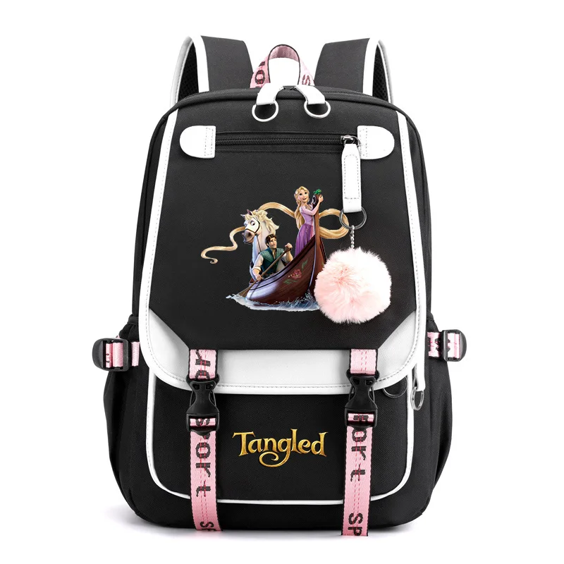Tangled Rapunzel Princess Backpacks Teenager USB Charging Laptop Backpack Women Men Rucksack Travel Bag Mochila Tangled Rapunzel Princess Backpacks Teenager USB Charging Laptop Backpack Women Men Rucksack Travel Bag Mochila