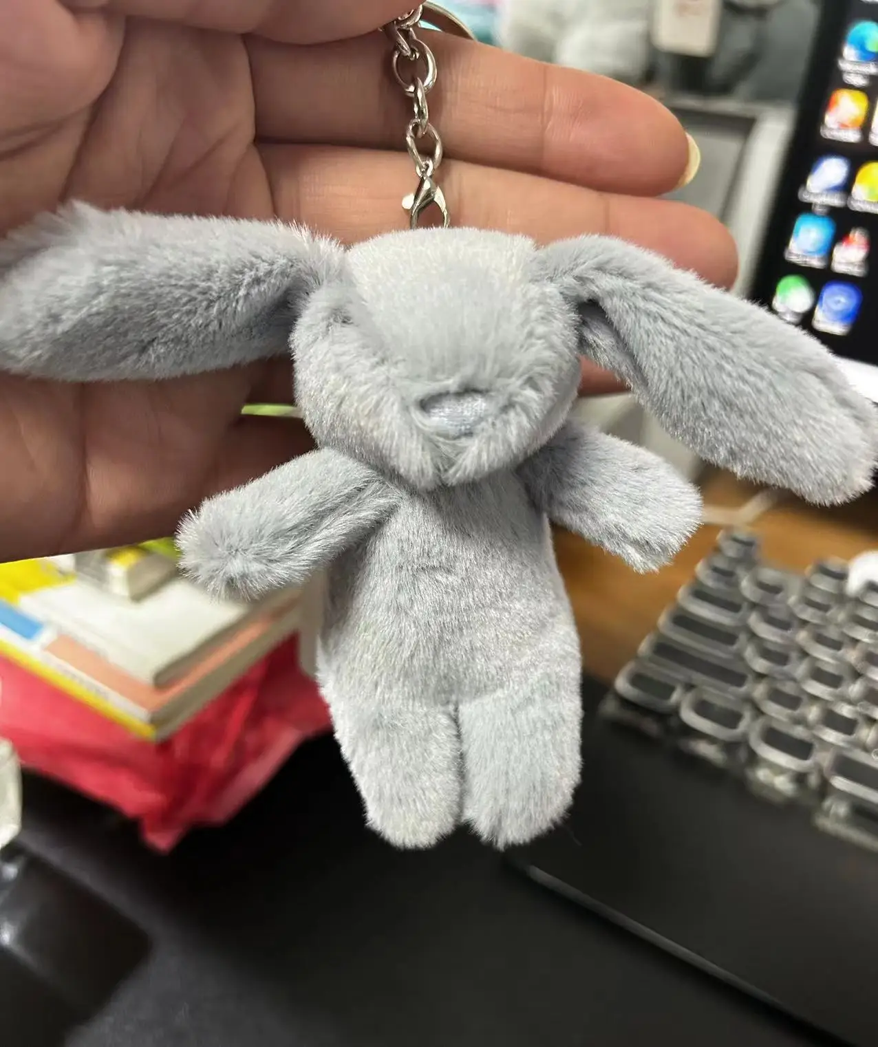 Stuffed Animals Cute Cartoon Rabbit Keychain Love Pompom Trinket Toy Girl Bag Car Keychain Mobile Phone Pendant Jewelry Gift Stuffed Animals Cute Cartoon Rabbit Keychain Love Pompom Trinket Toy Girl Bag Car Keychain Mobile Phone Pendant Jewelry Gift