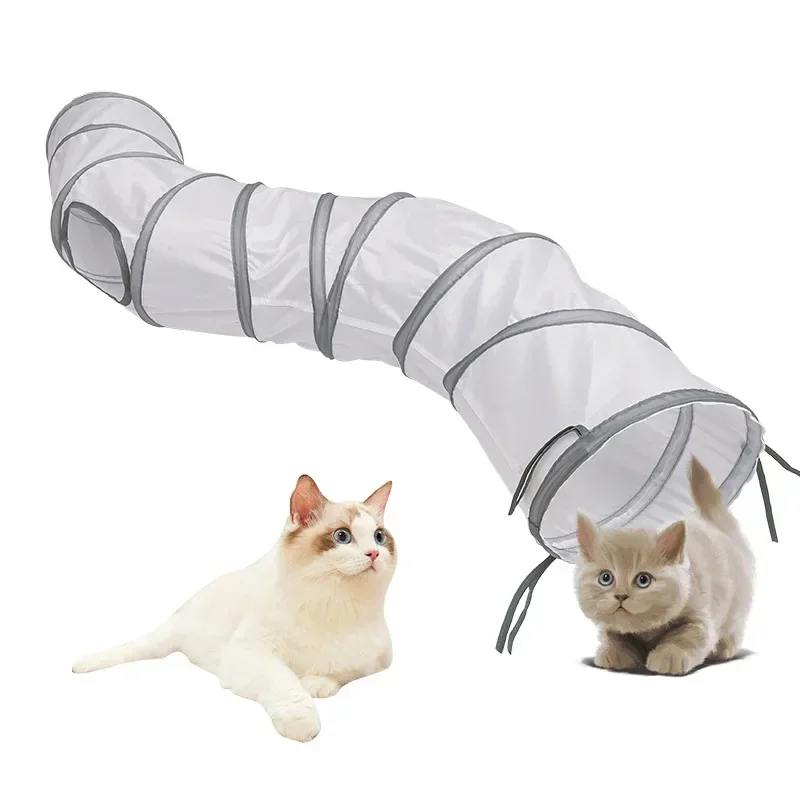 Cats Tunnel Foldable Pet Cat Toys Kitten Pet Training Interactive Fun Toy Tunnel Bored For Puppy Kitten Rabbit Play Tunnel Tube