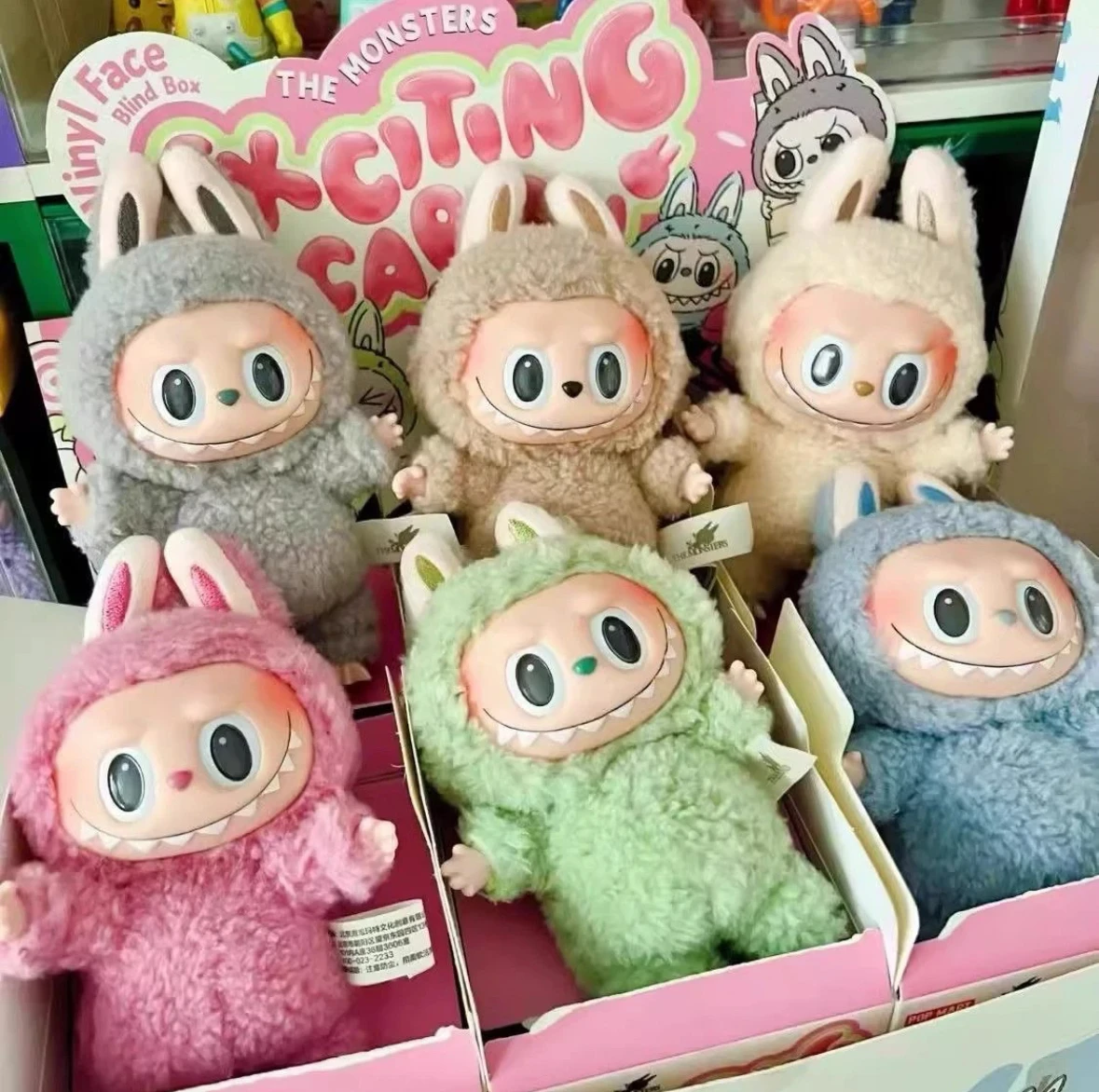 Authentic High Quality Monster Labubu Blind Box Series PVC Labubu Macaron Pendant Doll Monster Keychain Birthday Christmas Gift Authentic High Quality Monster Labubu Blind Box Series PVC Labubu Macaron Pendant Doll Monster Keychain Birthday Christmas Gift