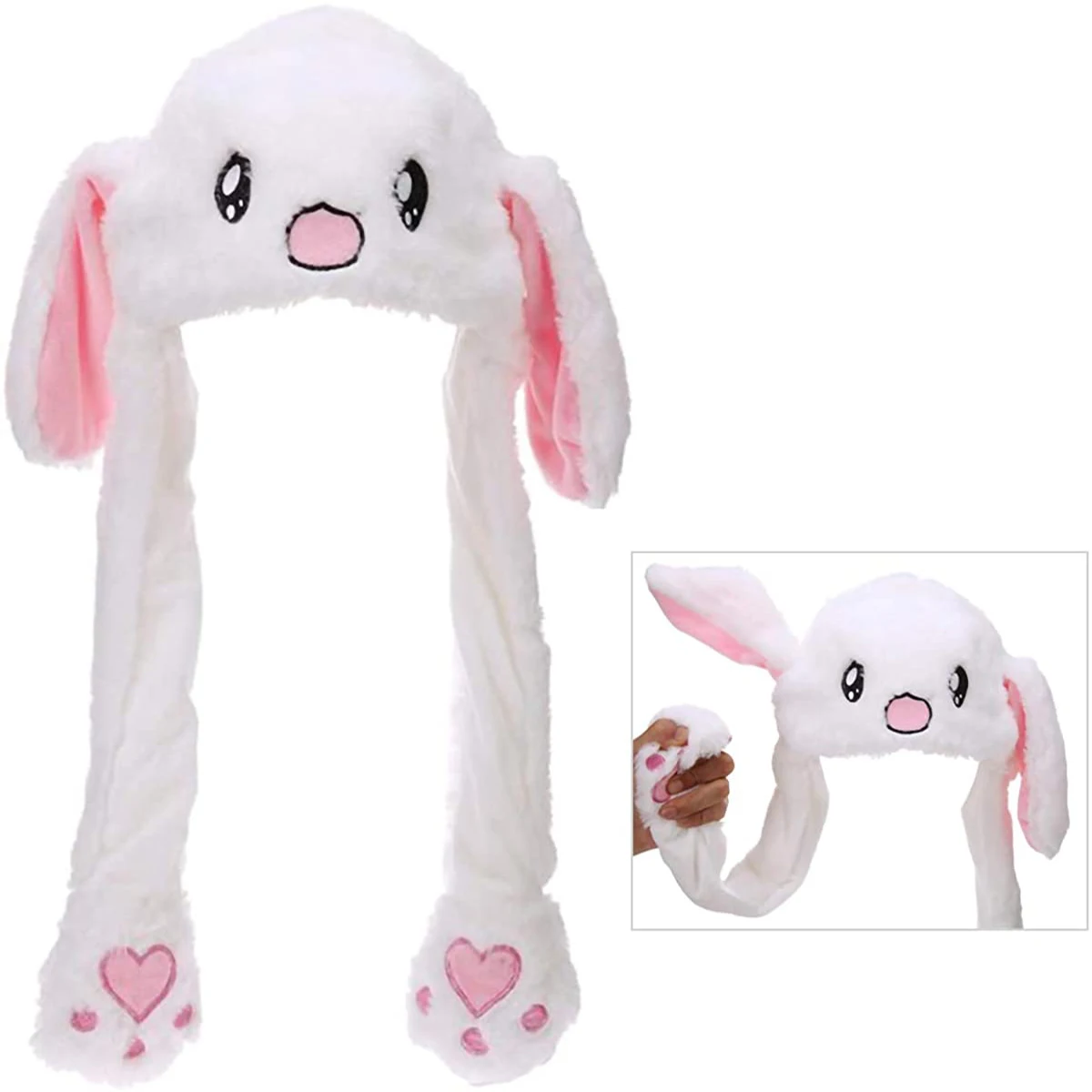 Ear Moving Bunny Hat Cute Costume Cosplay Party Funny Cartoon Game Hat Plush Jumping up Ear Move Hat Novelty Cap for Kids Adult Ear Moving Bunny Hat Cute Costume Cosplay Party Funny Cartoon Game Hat Plush Jumping up Ear Move Hat Novelty Cap for Kids Adult