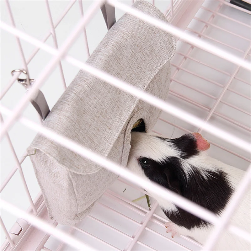 Hanging Pouch Feeder Hay Bag Holder Feeding Dispenser Container for Rabbit Guinea Pig Small Animals Pet Hanging Pouch Feeder Hay Bag Holder Feeding Dispenser Container for Rabbit Guinea Pig Small Animals Pet