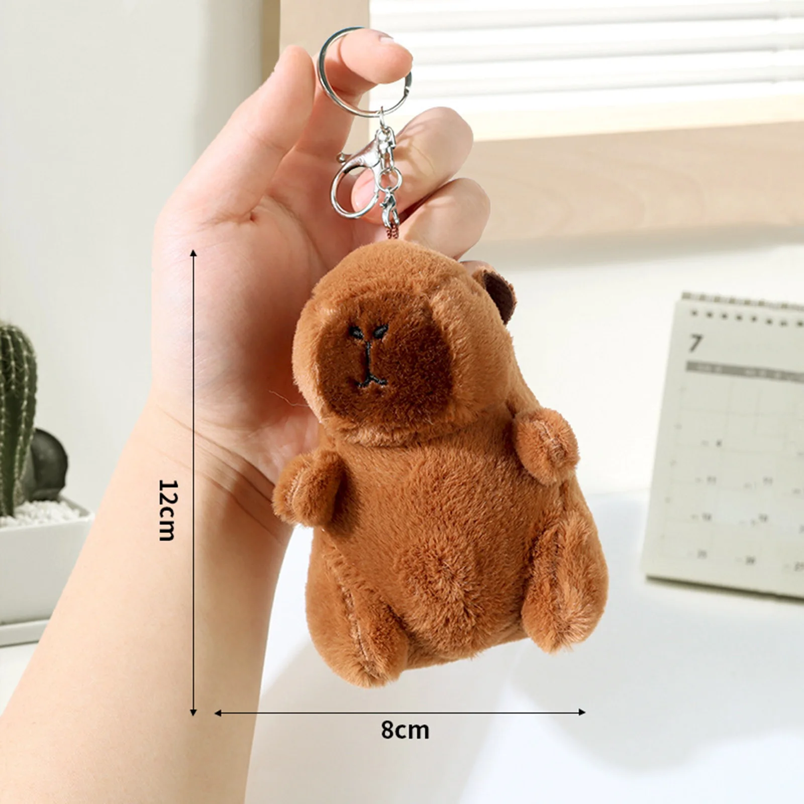 Cute Cartoon Capybara Pendant Plush Toy Doll Bag Hanging Ornaments Cute Kapila Keychain Doll Desktop Doll Ornaments Car Pendant