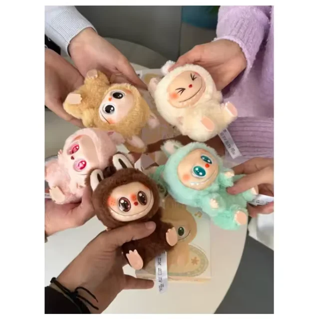 Labubu Monster V3 2 Collection Series Blind Box Teddy Vinyl Toy Animated Character Face Doll Mystery Surprise Keychain Kids Gift