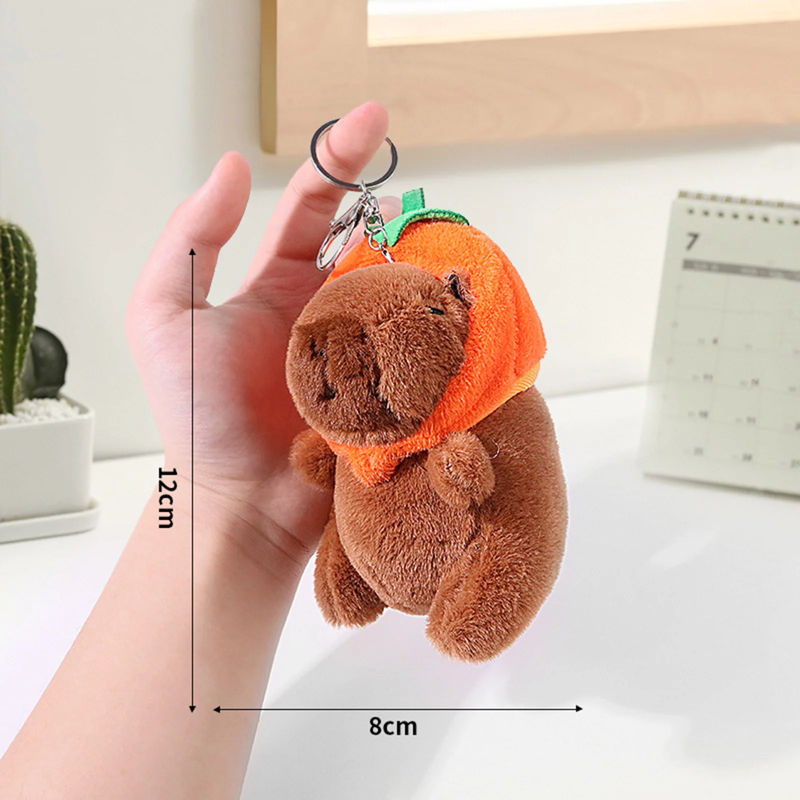 Cute Cartoon Capybara Pendant Plush Toy Doll Bag Hanging Ornaments Cute Kapila Keychain Doll Desktop Doll Ornaments Car Pendant