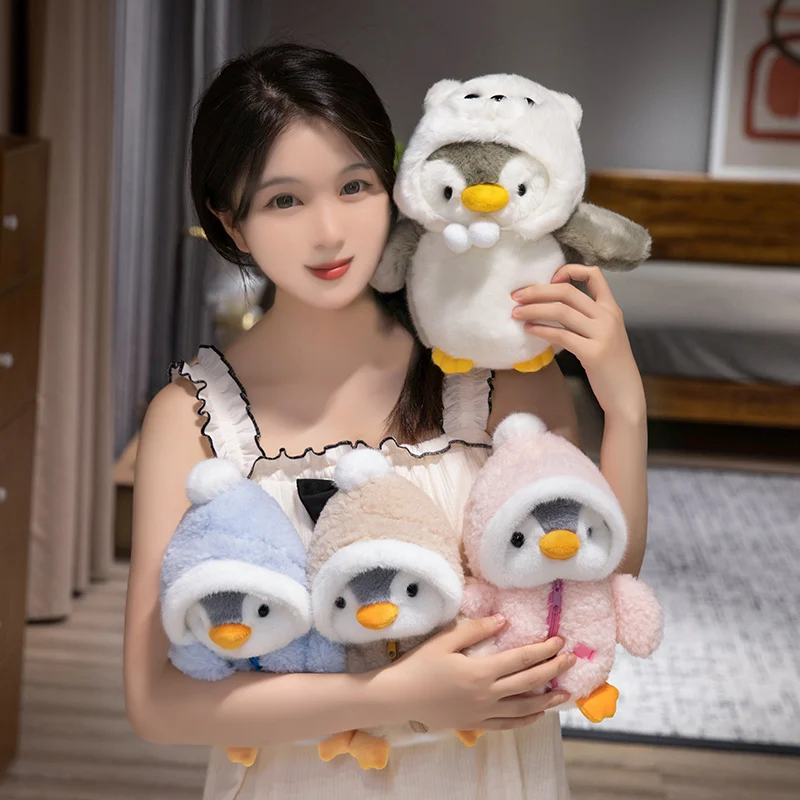 25cm Kawaii Creative Drag Penguin Plush Doll Cotton-Padded Hat Clothes Penguin Plush Toy For Boys And Girls Birthday Gifts 25cm Kawaii Creative Drag Penguin Plush Doll Cotton-Padded Hat Clothes Penguin Plush Toy For Boys And Girls Birthday Gifts