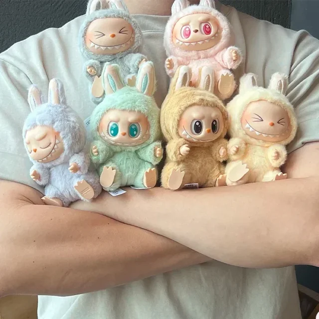 Labubu Macaron 2nd Blind Box Popmart series PVC kawaii Labubu Replica Macaron Pendant Doll Monsters Lisa Trendy Toy Gift
