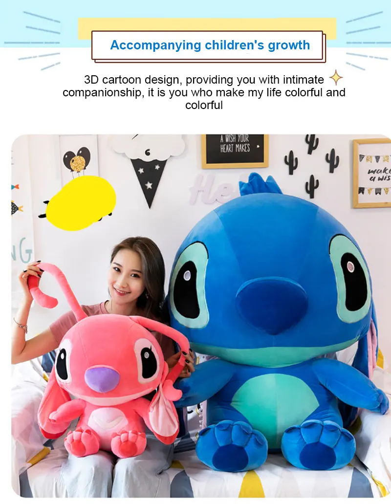 20-60cm Giant Size Lilo & Stitch Couple Models Cartoon Stuffed Plush Anime Plushs Toys Pendant Toy Pillow Kids Birthday Gift 20-60cm Giant Size Lilo & Stitch Couple Models Cartoon Stuffed Plush Anime Plushs Toys Pendant Toy Pillow Kids Birthday Gift