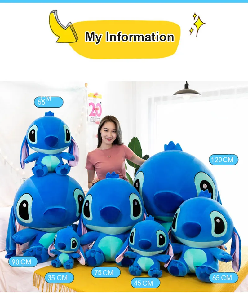 20-60cm Giant Size Lilo & Stitch Couple Models Cartoon Stuffed Plush Anime Plushs Toys Pendant Toy Pillow Kids Birthday Gift 20-60cm Giant Size Lilo & Stitch Couple Models Cartoon Stuffed Plush Anime Plushs Toys Pendant Toy Pillow Kids Birthday Gift