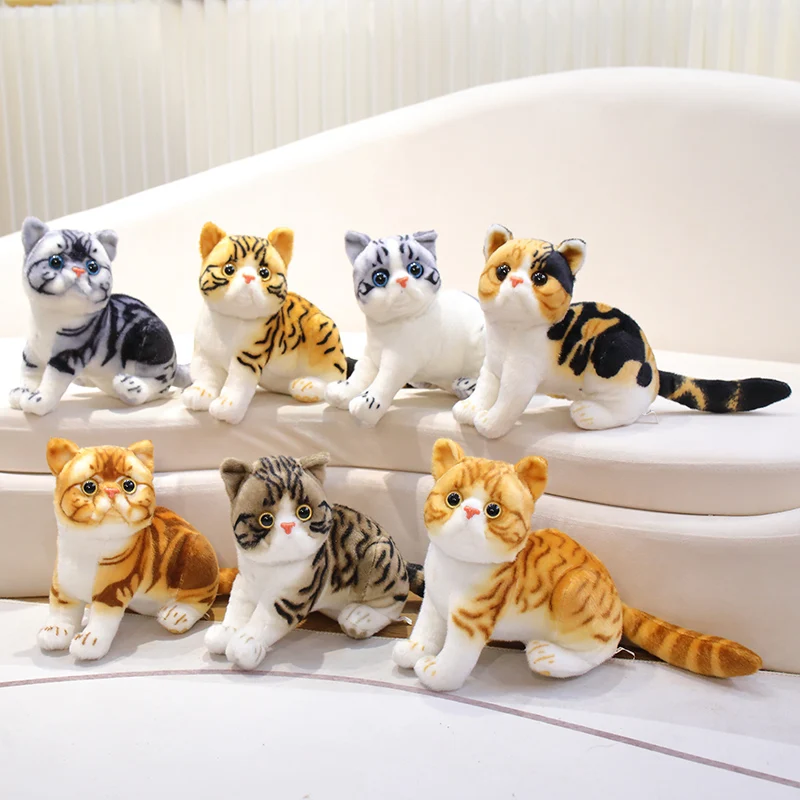 1pc 4 Colors INS Like Real Prone Cat Plush Doll Stuffed Pure Colors Grey White Yellow Kitten Toy Pets Animal Kids Gift 1pc 4 Colors INS Like Real Prone Cat Plush Doll Stuffed Pure Colors Grey White Yellow Kitten Toy Pets Animal Kids Gift