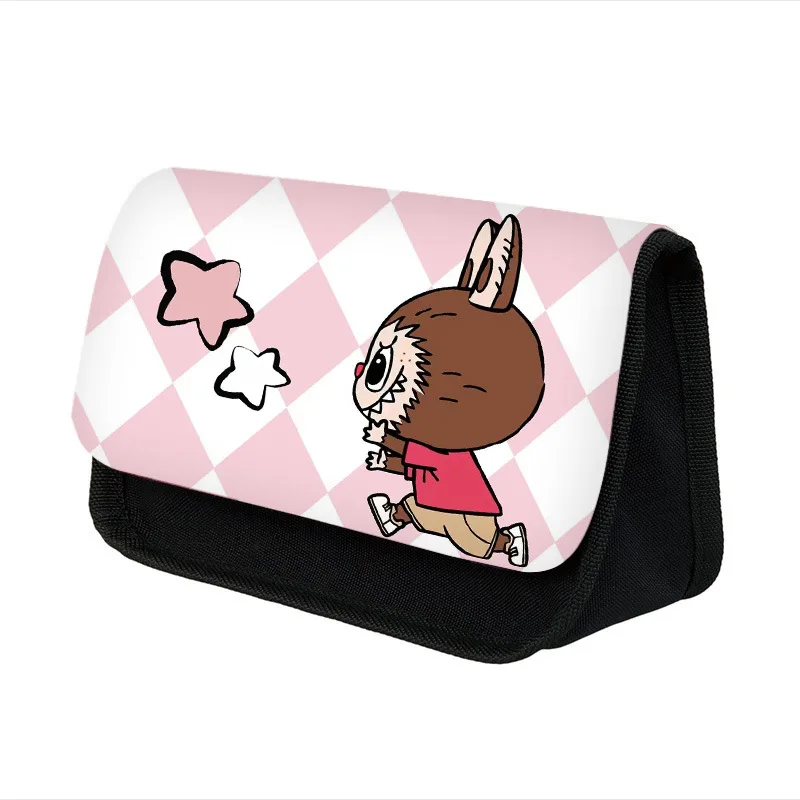 Labubu Pencil Cases Kawaii Large Capacity Pencil Storage Bag Student Stationery Organizer Pouch School Office Supplies Kids Gift
