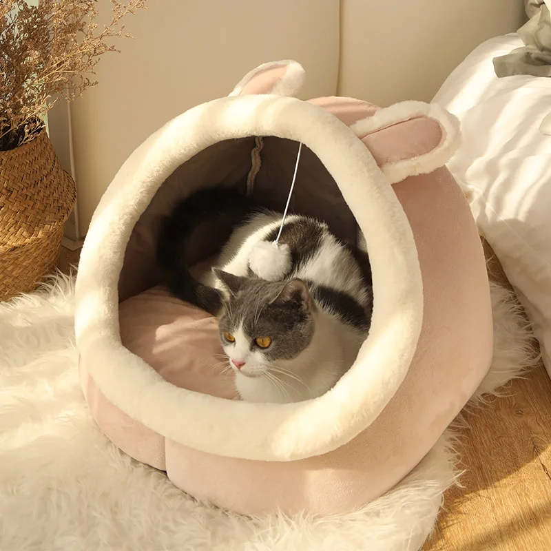 Pet Tent Cave Bed for Cats Small Dogs Self-Warming Cat Tent Bed Cat Hut Comfortable Pet Sleeping Bed Foldable Removable Washable Pet Tent Cave Bed for Cats Small Dogs Self-Warming Cat Tent Bed Cat Hut Comfortable Pet Sleeping Bed Foldable Removable Washable