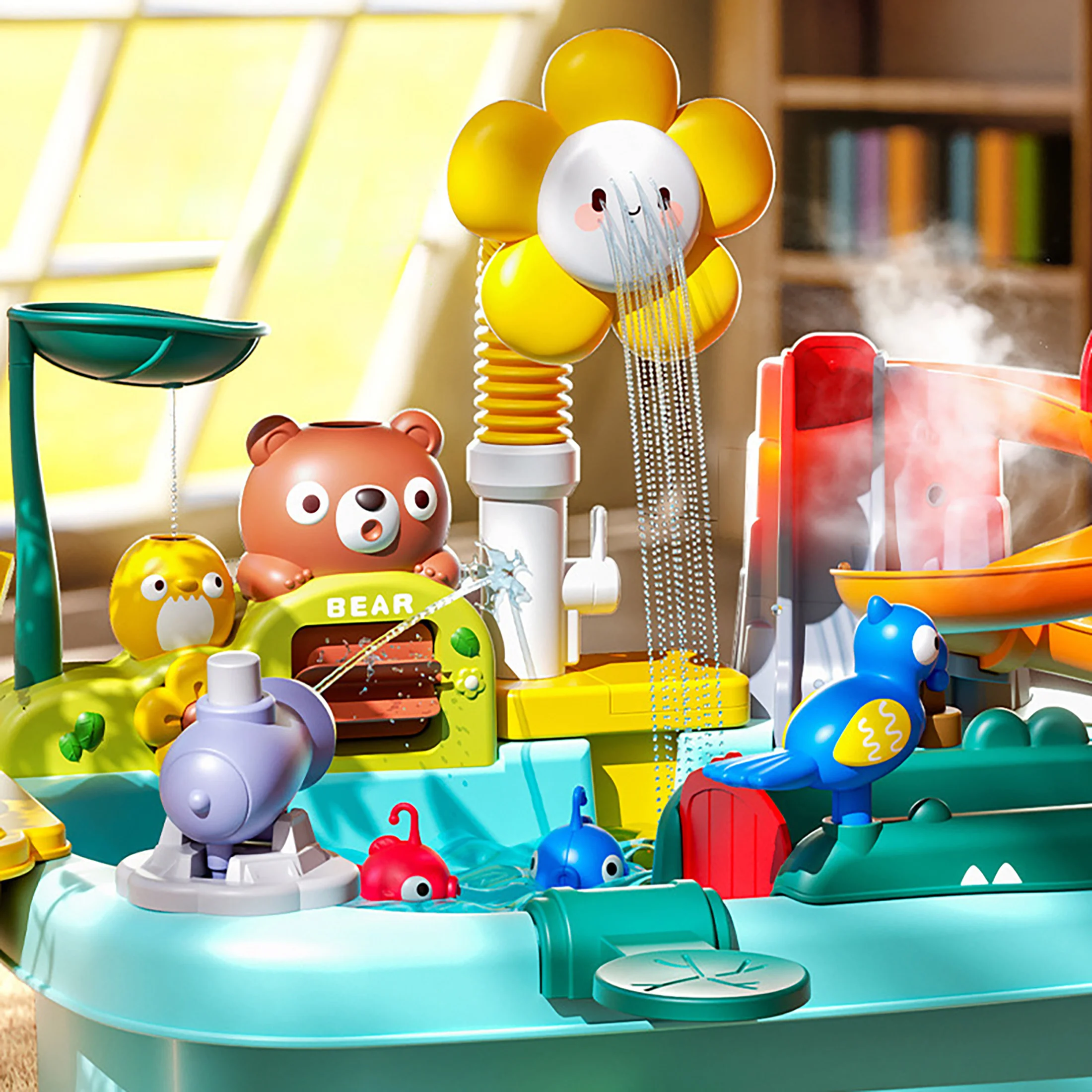 Children's Play Sink with Running Water, Mini Water Table for 3+, Upgraded Faucet and Play Dishes, Children Electric Dishwasher Children's Play Sink with Running Water, Mini Water Table for 3+, Upgraded Faucet and Play Dishes, Children Electric Dishwasher