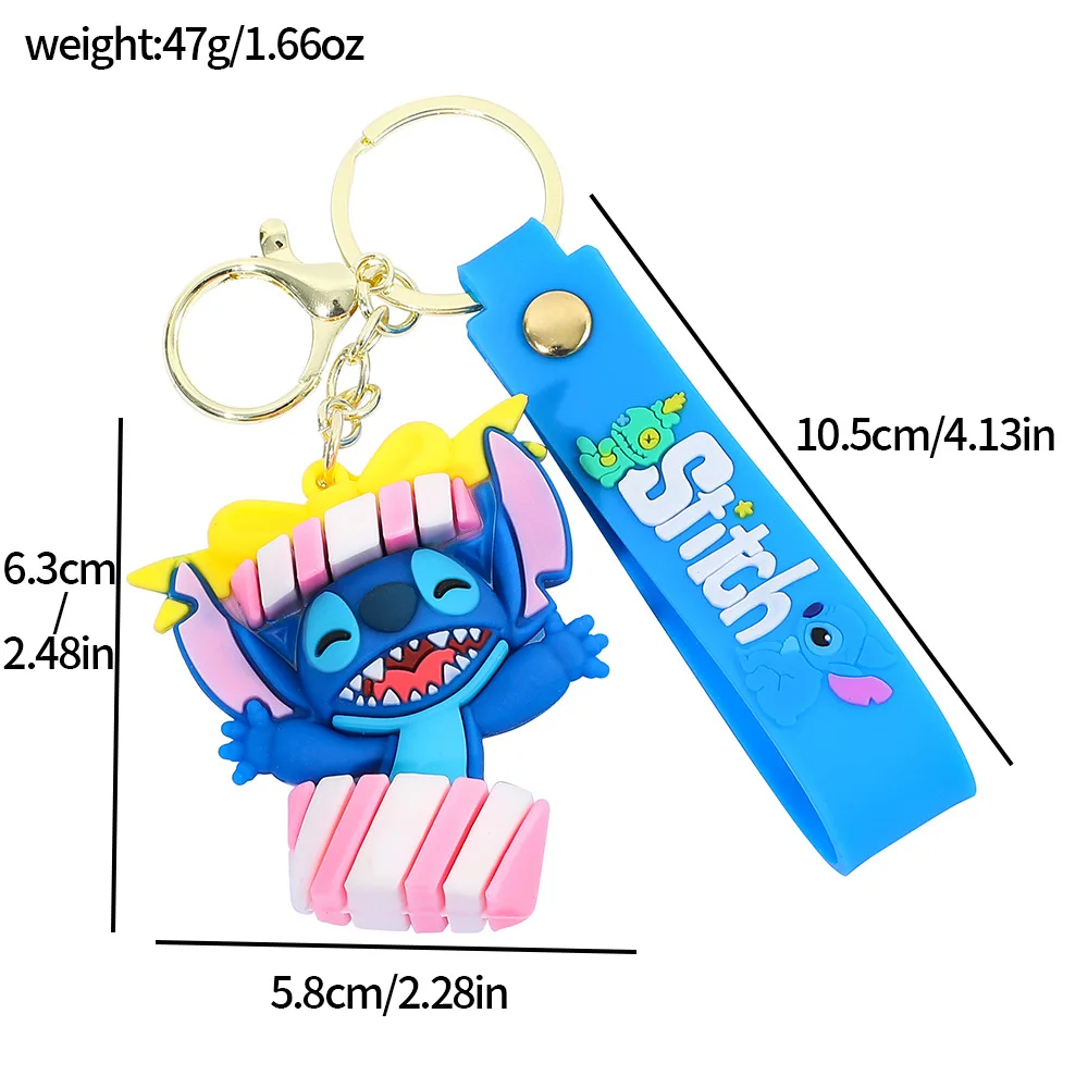 MINISO Cartoon Stitch and Angel Keychains Matching Couple Toys for Accessories Bag Key Chain Ring Jewelry Retro Gifts Keyrings MINISO Cartoon Stitch and Angel Keychains Matching Couple Toys for Accessories Bag Key Chain Ring Jewelry Retro Gifts Keyrings