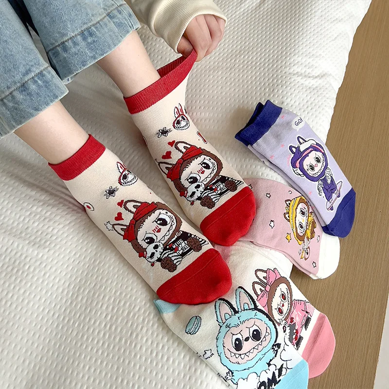 Labubu New Short Socks for Boys Girls Cartoon Cute Stockings Fashion Women Sock Autumn Winter Harajuku Kawaii Socking Kids Gifts Labubu New Short Socks for Boys Girls Cartoon Cute Stockings Fashion Women Sock Autumn Winter Harajuku Kawaii Socking Kids Gifts