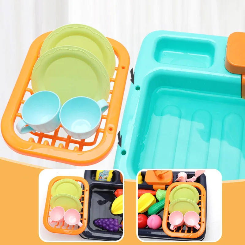 Kid Simulation Electric Dishwasher Wash Sink Running Water Toy Role Playing House Kitchen Pretend Game Food Fruit Girl Boy Gift Kid Simulation Electric Dishwasher Wash Sink Running Water Toy Role Playing House Kitchen Pretend Game Food Fruit Girl Boy Gift