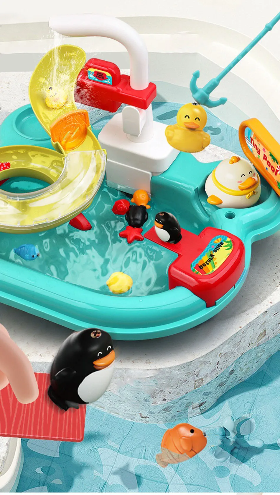 Kids Kitchen Sink Toys Electric Dishwasher Playing Toy With Running Water Pretend Play Food Fishing Toy Role Playing Girls Gift Kids Kitchen Sink Toys Electric Dishwasher Playing Toy With Running Water Pretend Play Food Fishing Toy Role Playing Girls Gift