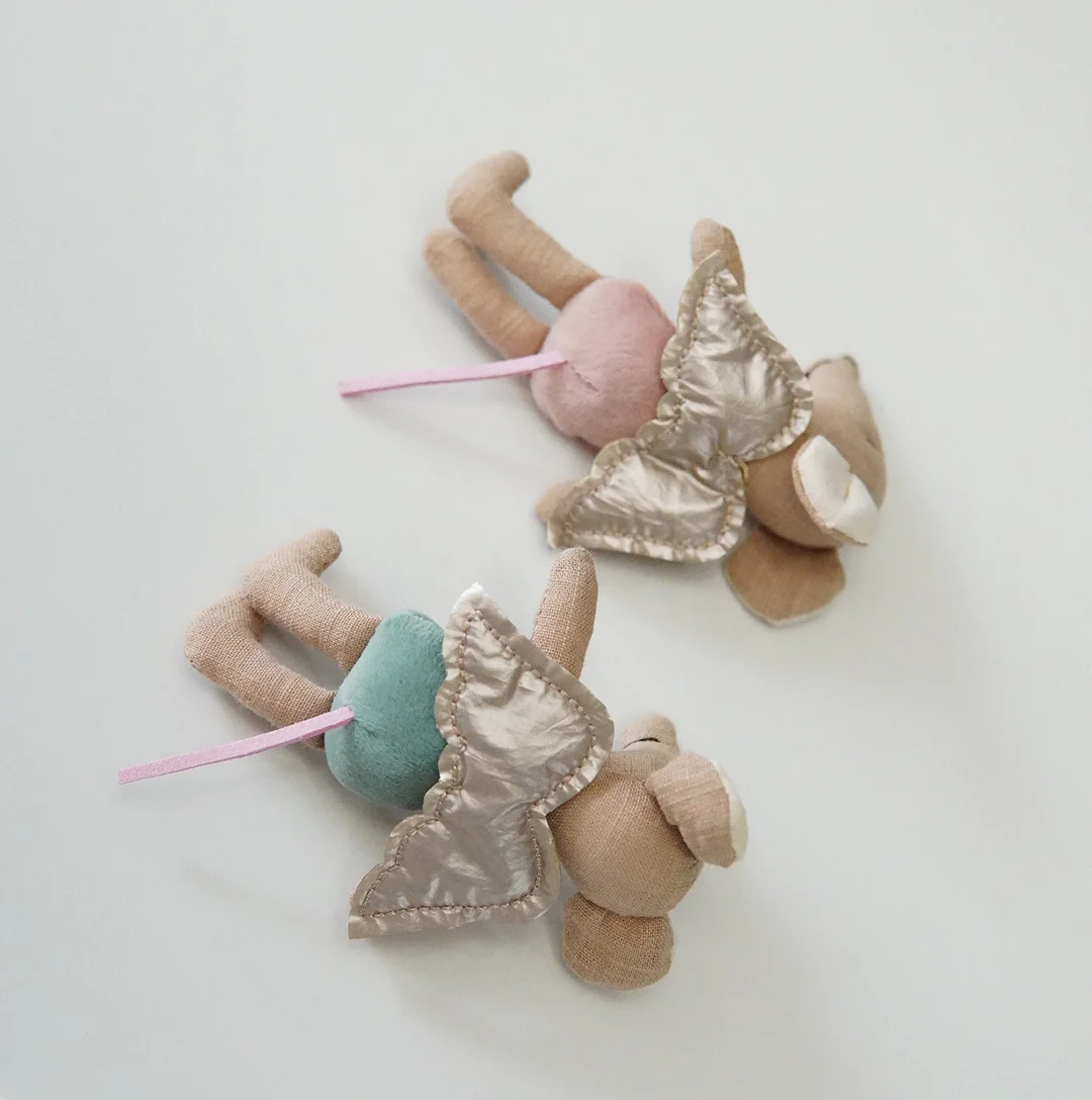 Danish fabric mouse doll cute angel wing mouse doll zodiac gift rag doll knick-knack