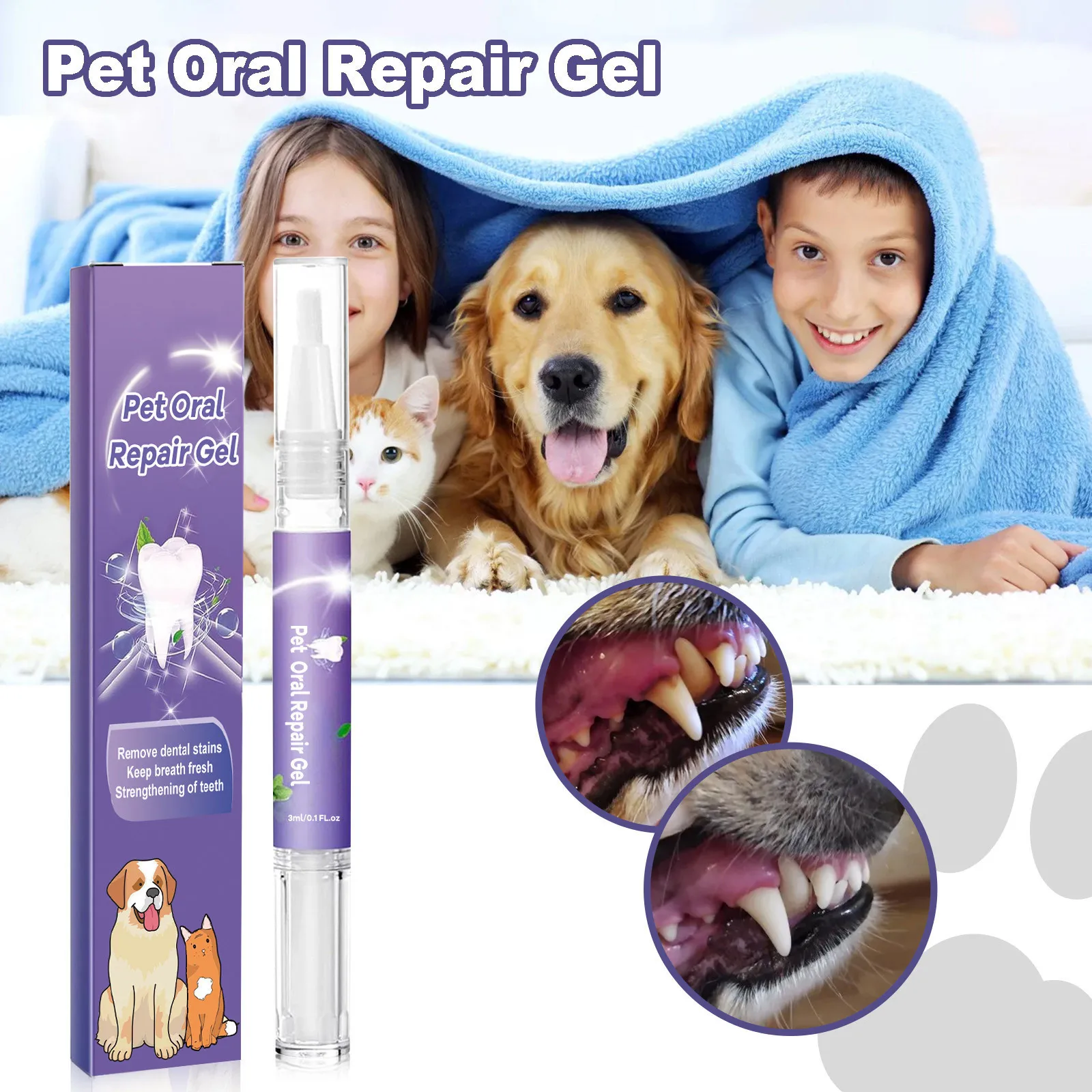 3ml Pet Oral Gel Cleaning Dog Cat Teeth, Bad Breath, For Tartar, No Need To Brush Teeth, Pet Breath Freshener Gel Care Cleaner 3ml Pet Oral Gel Cleaning Dog Cat Teeth, Bad Breath, For Tartar, No Need To Brush Teeth, Pet Breath Freshener Gel Care Cleaner