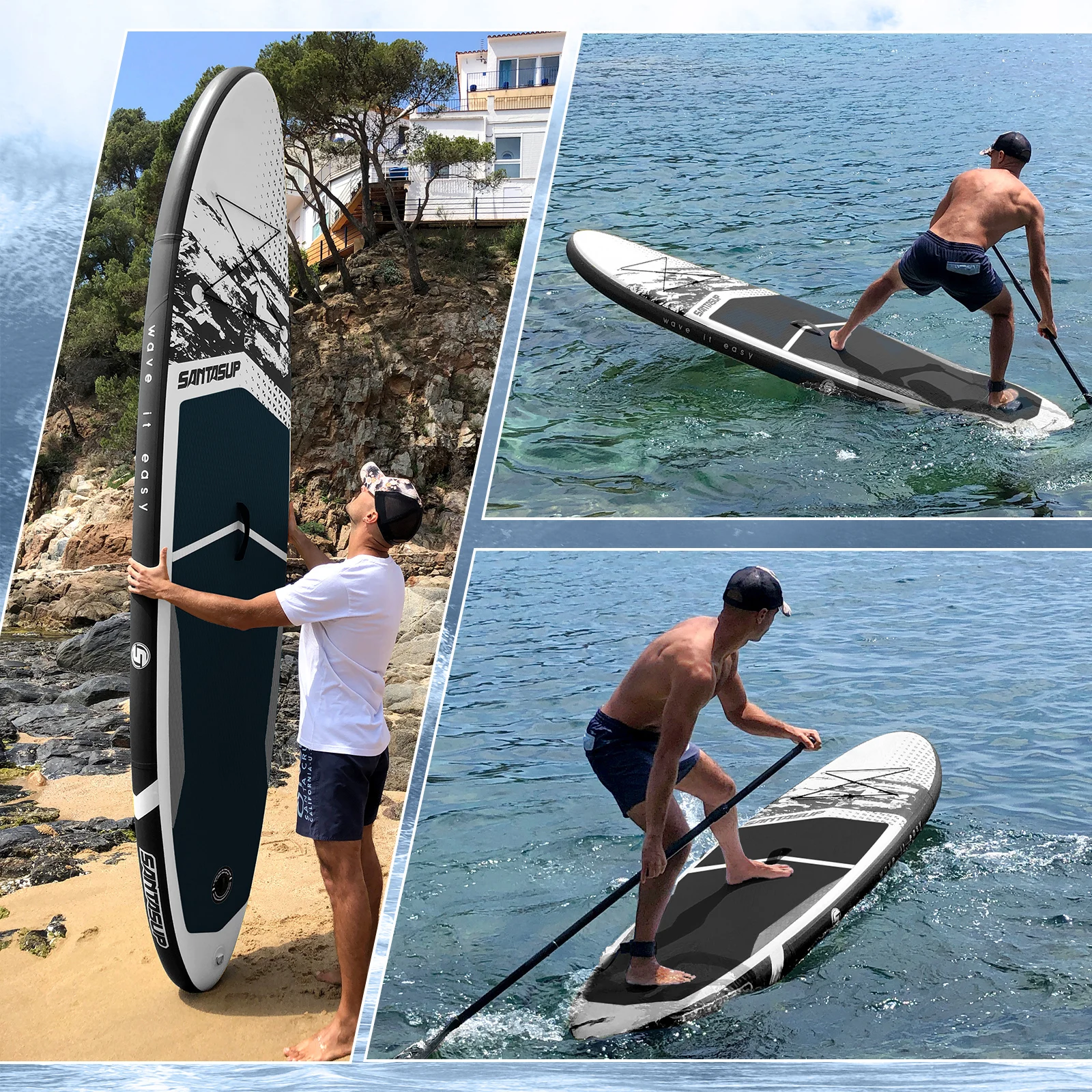 Inflatable Paddle Board for Beginner, Non-Slip Professional Surfboard with Pump Backpack Accessories, SUP Water Skiing Inflatable Paddle Board for Beginner, Non-Slip Professional Surfboard with Pump Backpack Accessories, SUP Water Skiing