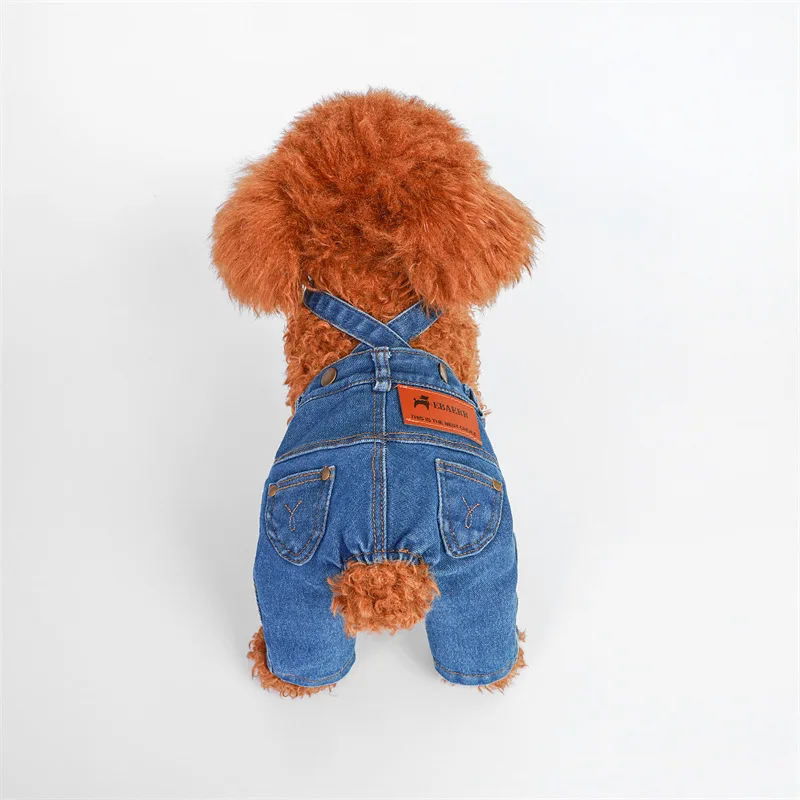 Pet Dog Denim Overalls Spring and Autumn Jumpsuit Overalls Pet Clothes Dog Pants Teddy Puppy Clothes for Small Dogs Pet Dog Denim Overalls Spring and Autumn Jumpsuit Overalls Pet Clothes Dog Pants Teddy Puppy Clothes for Small Dogs