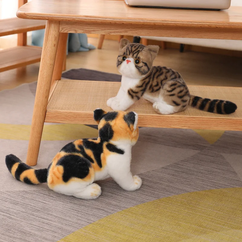 1pc 4 Colors INS Like Real Prone Cat Plush Doll Stuffed Pure Colors Grey White Yellow Kitten Toy Pets Animal Kids Gift 1pc 4 Colors INS Like Real Prone Cat Plush Doll Stuffed Pure Colors Grey White Yellow Kitten Toy Pets Animal Kids Gift