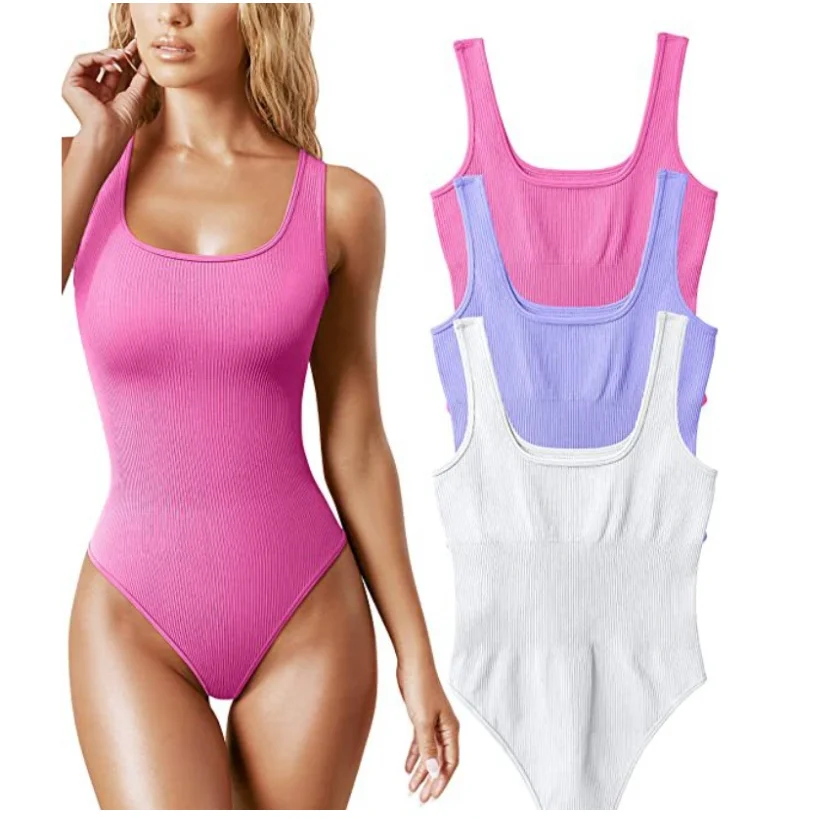2024 summer solid sexy bodycon women bodysuits female Knit slim casual bodysuit chic lady club short playsuits femme 2024 summer solid sexy bodycon women bodysuits female Knit slim casual bodysuit chic lady club short playsuits femme