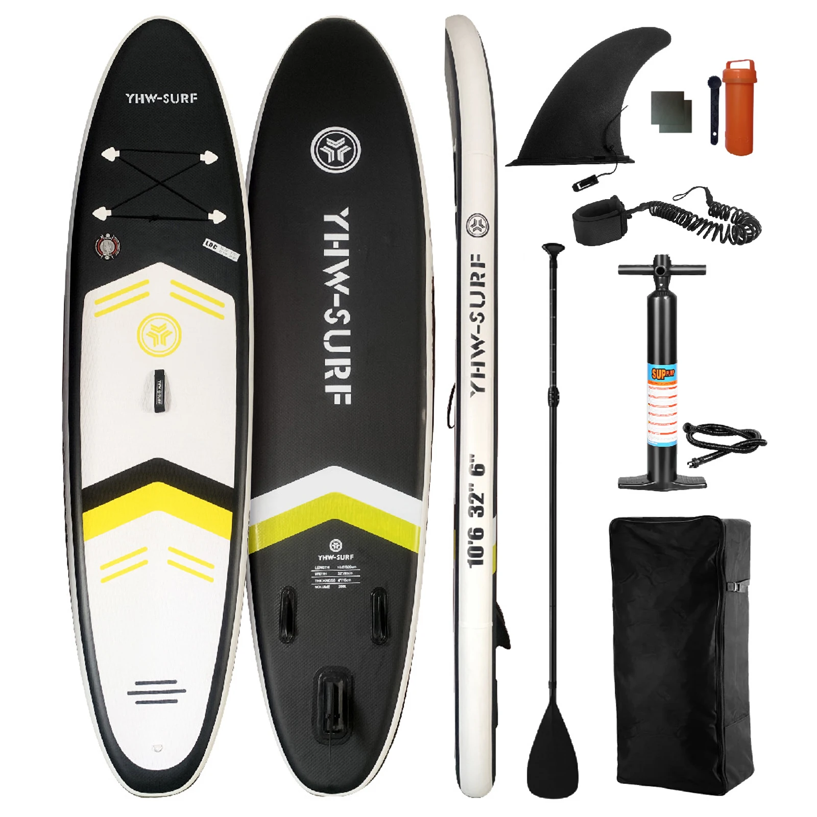 10.6ft Surfboard PVC Inflatable Paddle Board Seaside Beach Water-skiing Stand Up Paddle Board with Foot Rope 10.6ft Surfboard PVC Inflatable Paddle Board Seaside Beach Water-skiing Stand Up Paddle Board with Foot Rope