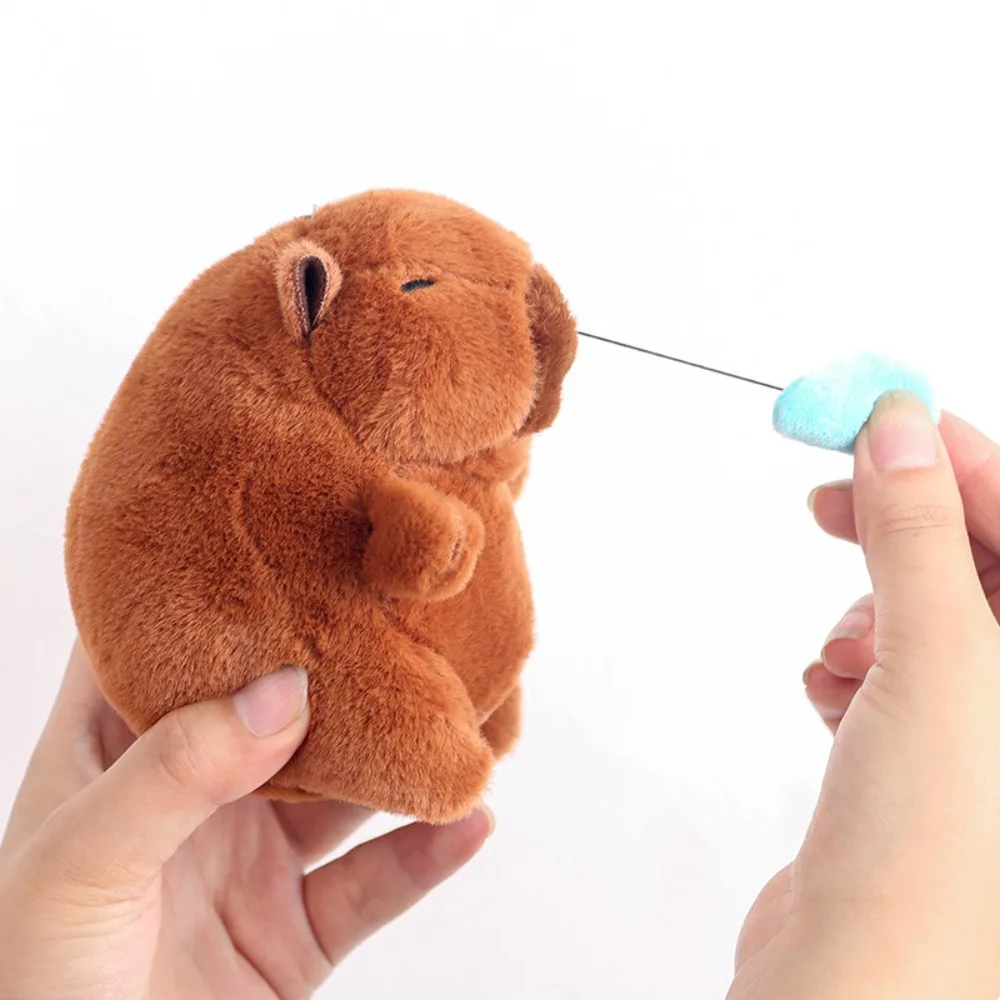 Cute Stuffed Animals Plush Capybara Keychain 12cm Cartoon Simulation Capybara Pendant Snot-Pulling Cute School Bag Pendant Cute Stuffed Animals Plush Capybara Keychain 12cm Cartoon Simulation Capybara Pendant Snot-Pulling Cute School Bag Pendant