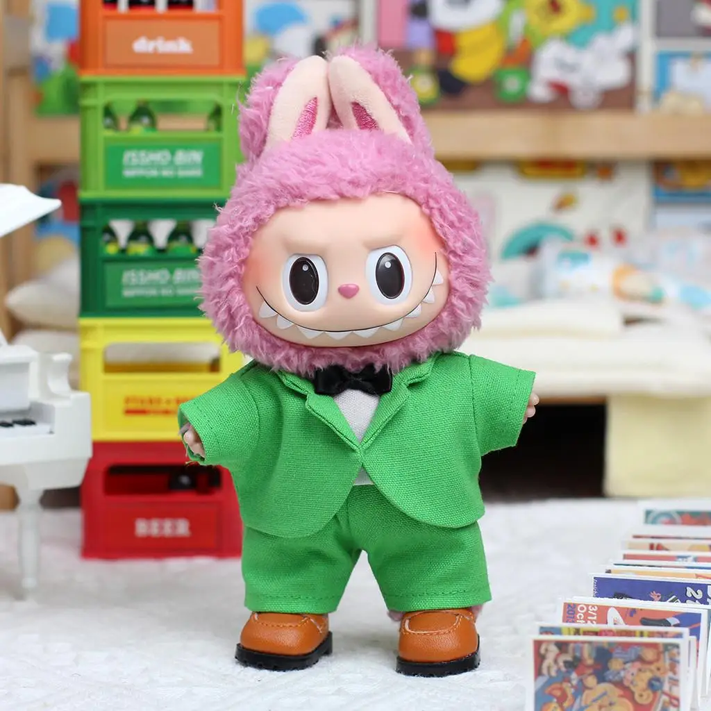 Mini Doll'S Clothes Outfit Accessories For 15-17cm Ropa Labubu and 10cm cotton doll handsome suit Clothing Mini Doll'S Clothes Outfit Accessories For 15-17cm Ropa Labubu and 10cm cotton doll handsome suit Clothing
