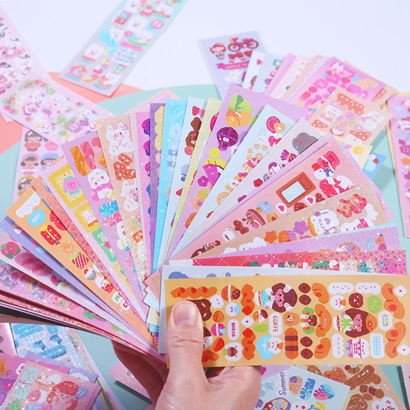 200PCS No-Repeated Sheet Stickers for Kids Kpop Pretty Aesthetic Cute Set Pack DIY Girl Toy Decor Stationery Scrapbooking 200PCS No-Repeated Sheet Stickers for Kids Kpop Pretty Aesthetic Cute Set Pack DIY Girl Toy Decor Stationery Scrapbooking