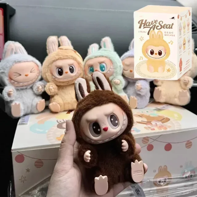 Labubu Macaron 2nd Blind Box Popmart series PVC kawaii Labubu Replica Macaron Pendant Doll Monsters Lisa Trendy Toy Gift