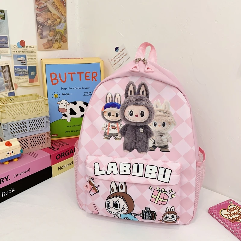 Labubu Large Capacity School bag, Lightweight Preppy Style Cute Backpack, Cartoon Anime Daypack, Casual Travel Commute Knapsack Labubu Large Capacity School bag, Lightweight Preppy Style Cute Backpack, Cartoon Anime Daypack, Casual Travel Commute Knapsack