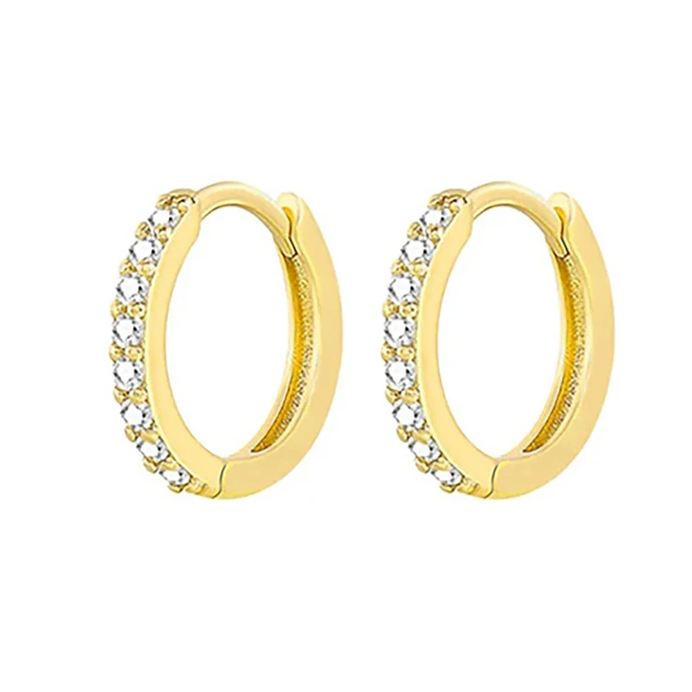 1 Pair Stainless Steel Cubic Zirconia Minimal Hoop Earrings for Women Small Huggie Thin Cartilage Helix Tragus Piercing Jewelry 1 Pair Stainless Steel Cubic Zirconia Minimal Hoop Earrings for Women Small Huggie Thin Cartilage Helix Tragus Piercing Jewelry