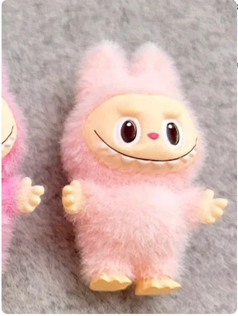 The First Generation Labubu Cute Particle Station Posture Plush Toy Mini Pendant Bag Accessories Diy Mobile Phone Chain Accessor