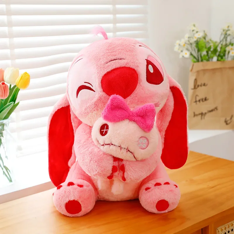 New Blue Pink Lilo & Stitch Hug The Duck Doll Cartoon Angel Plush Toy Cute Anime Soft Stuffed Kawaii Children's Birthday Gift New Blue Pink Lilo & Stitch Hug The Duck Doll Cartoon Angel Plush Toy Cute Anime Soft Stuffed Kawaii Children's Birthday Gift