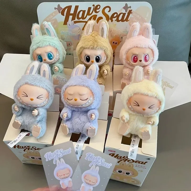 Pop Mart Macaron 2. A Labubu Sitting Party Vinyl Plush Blind Box Gift Decoration Decoration
