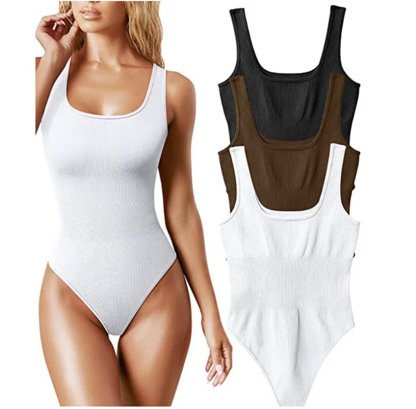2024 summer solid sexy bodycon women bodysuits female Knit slim casual bodysuit chic lady club short playsuits femme 2024 summer solid sexy bodycon women bodysuits female Knit slim casual bodysuit chic lady club short playsuits femme