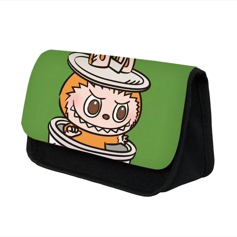 Labubu Pencil Cases Kawaii Large Capacity Pencil Storage Bag Student Stationery Organizer Pouch School Office Supplies Kids Gift