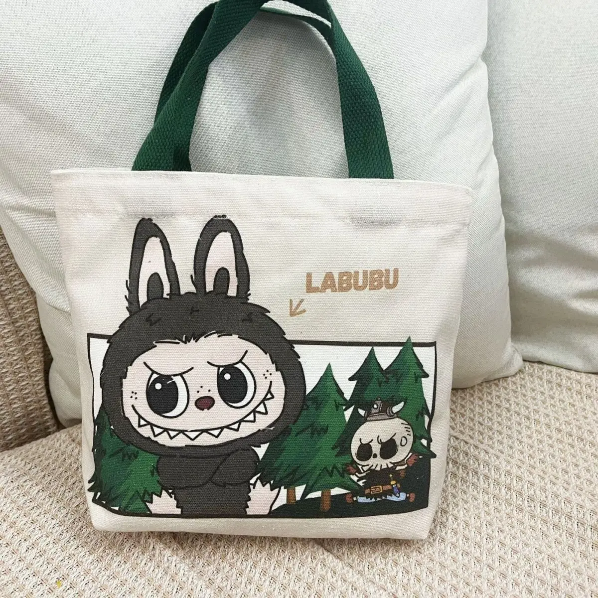 New Labubu Lunchbox Bag Canvas Tote Portable Fashion Large Capacity Tote Bento Bag Go To Work Lunch Bag New Labubu Lunchbox Bag Canvas Tote Portable Fashion Large Capacity Tote Bento Bag Go To Work Lunch Bag