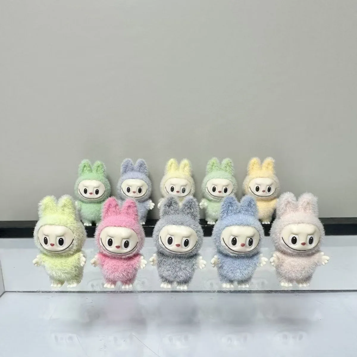 The First Generation Labubu Cute Particle Station Posture Plush Toy Mini Pendant Bag Accessories Diy Mobile Phone Chain Accessor