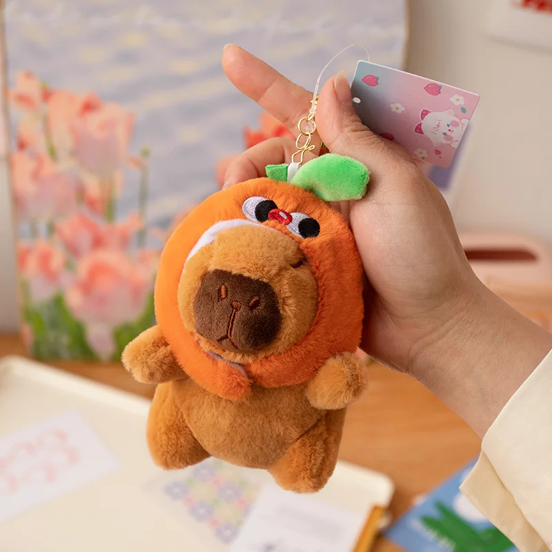 Cute Cartoon Capybara Pendant Plush Toy Doll Bag Hanging Ornaments Cute Kapila Keychain Doll Desktop Doll Ornaments Car Pendant