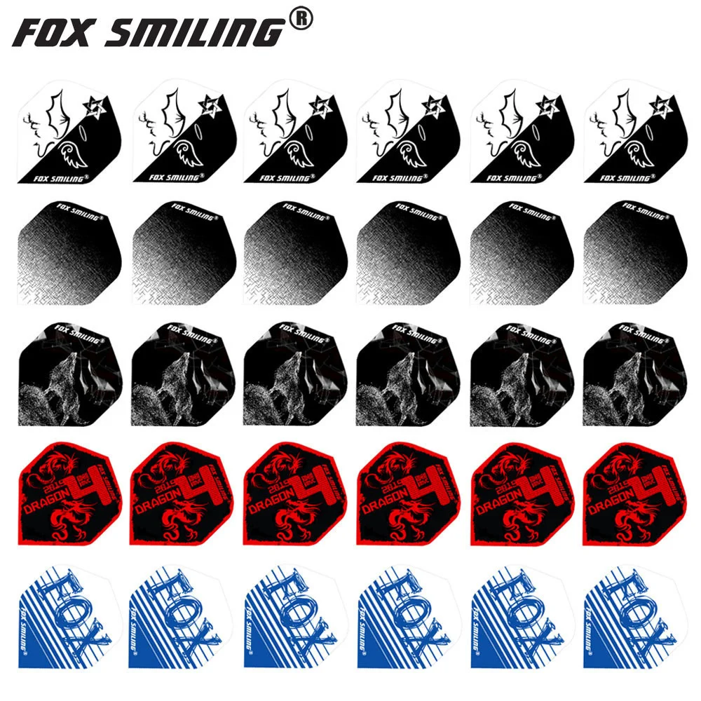 Fox Smiling 30PCS With Very Good Quality Dart Flights PET Darts Flights Professional Dart Accessories  Dardos Feather Leaves