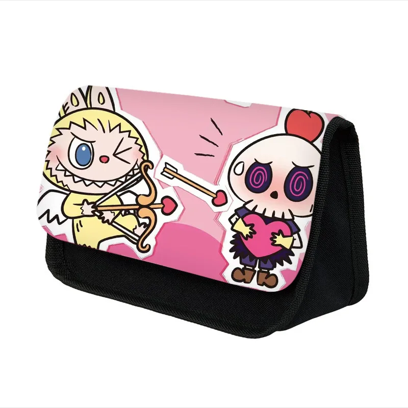 Labubu Pencil Cases Kawaii Large Capacity Pencil Storage Bag Student Stationery Organizer Pouch School Office Supplies Kids Gift