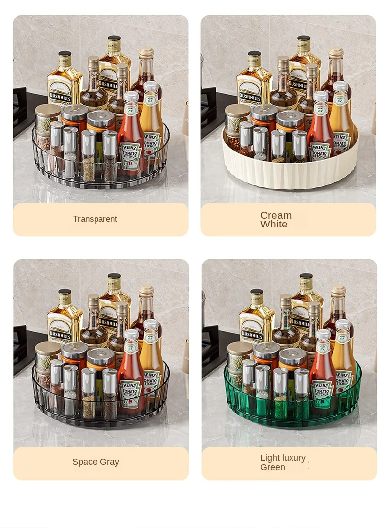 360 Rotating Seasoning Storage Tray Multifunction Pantry Cabinet Turntable For Cosmetics Bathroom Storage Box Kitchen Organizer 360 Rotating Seasoning Storage Tray Multifunction Pantry Cabinet Turntable For Cosmetics Bathroom Storage Box Kitchen Organizer