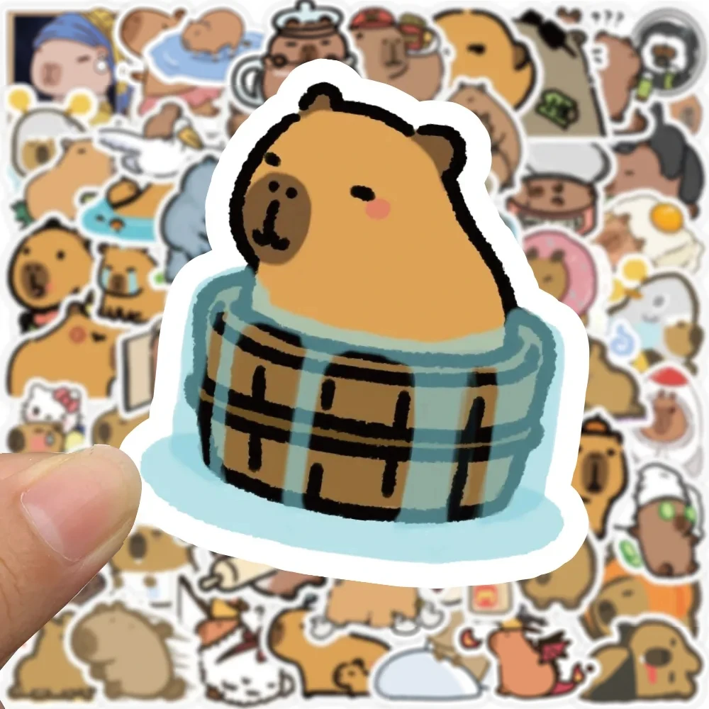 10/30/50/100pcs Cute Cartoon Animal Capybara Stickers Decals for Laptop Fridge Notebook Diary Funny Decoration Sticker Kids Toys 10/30/50/100pcs Cute Cartoon Animal Capybara Stickers Decals for Laptop Fridge Notebook Diary Funny Decoration Sticker Kids Toys