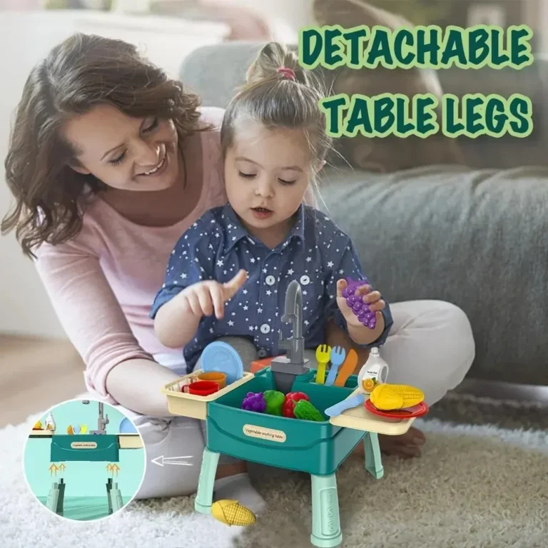 Kid Simulation Electric Dishwasher Wash Sink  Running Water Toy Role Playing House Kitchen Pretend Game Food Fruit Girl Boy Gift