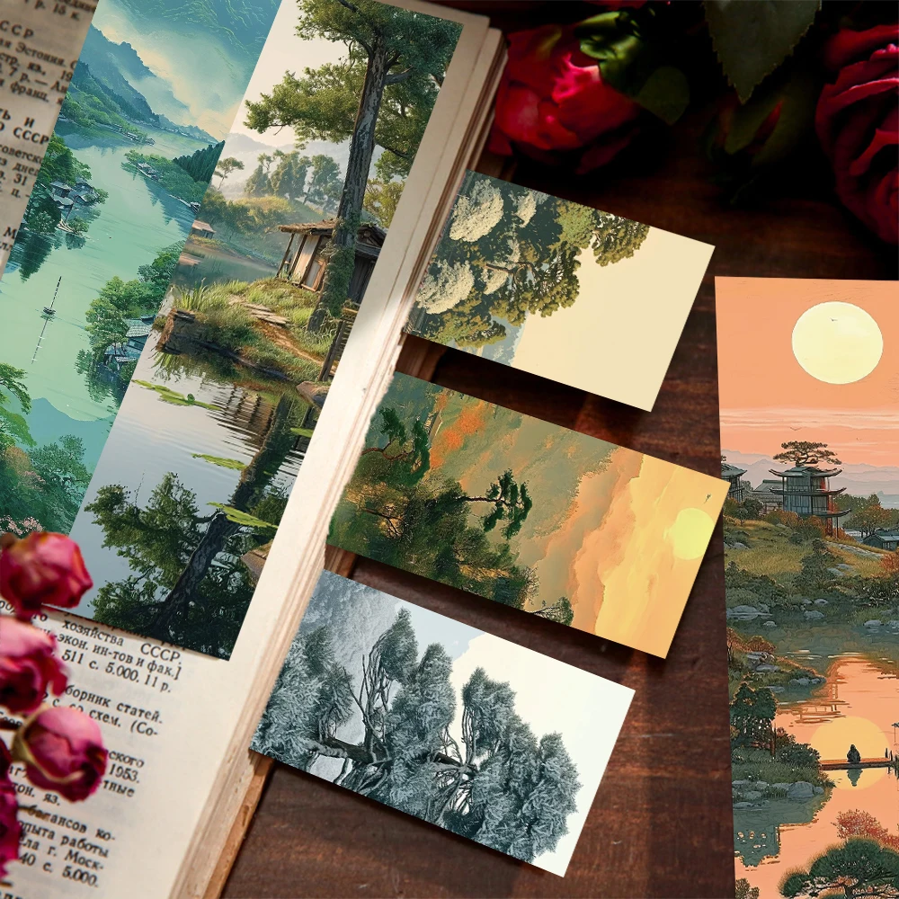 30pcs Chinese Style Landscape Bookmark Decoration Card Reading Pages Books Annotated School Stationary Supplies Creative Gifts 30pcs Chinese Style Landscape Bookmark Decoration Card Reading Pages Books Annotated School Stationary Supplies Creative Gifts